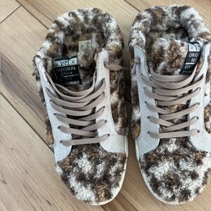 Vintage Havana Brown and Cream Sneakers